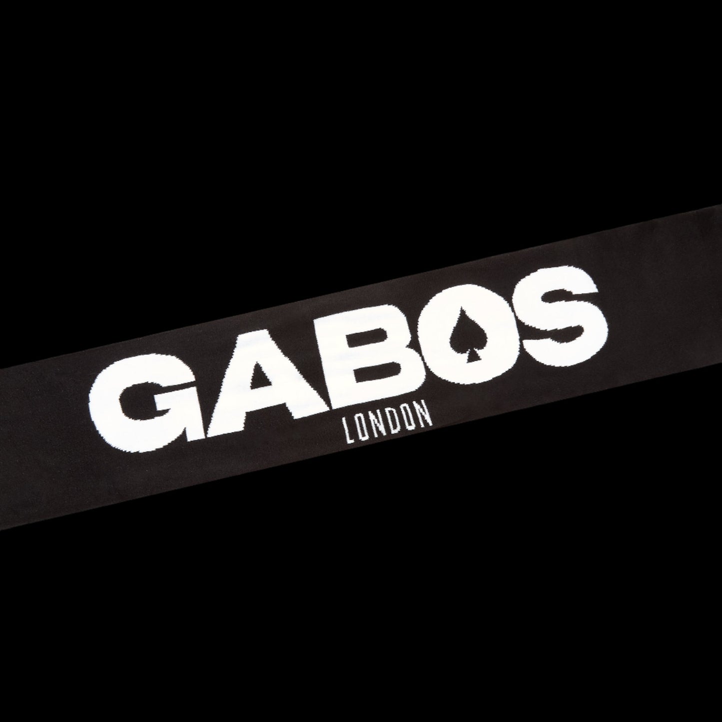 White & Black Gabos Large Print Scarf