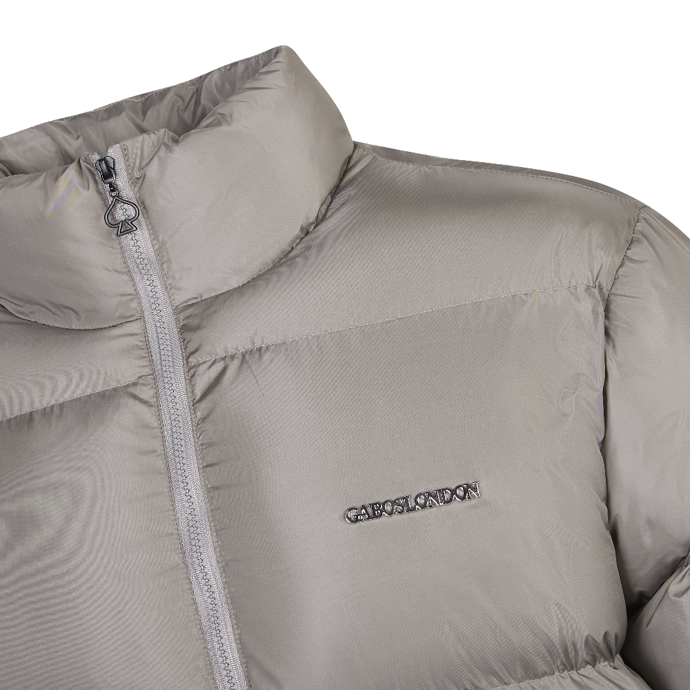 The BOSS Metallic Grey Puffer Jacket