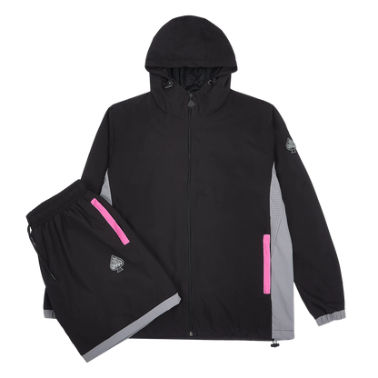 3 Piece technical Windbreaker Tracksuit Set "Members" Candy Pink