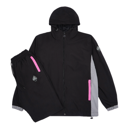 3 Piece technical Windbreaker Tracksuit Set "Members" Candy Pink