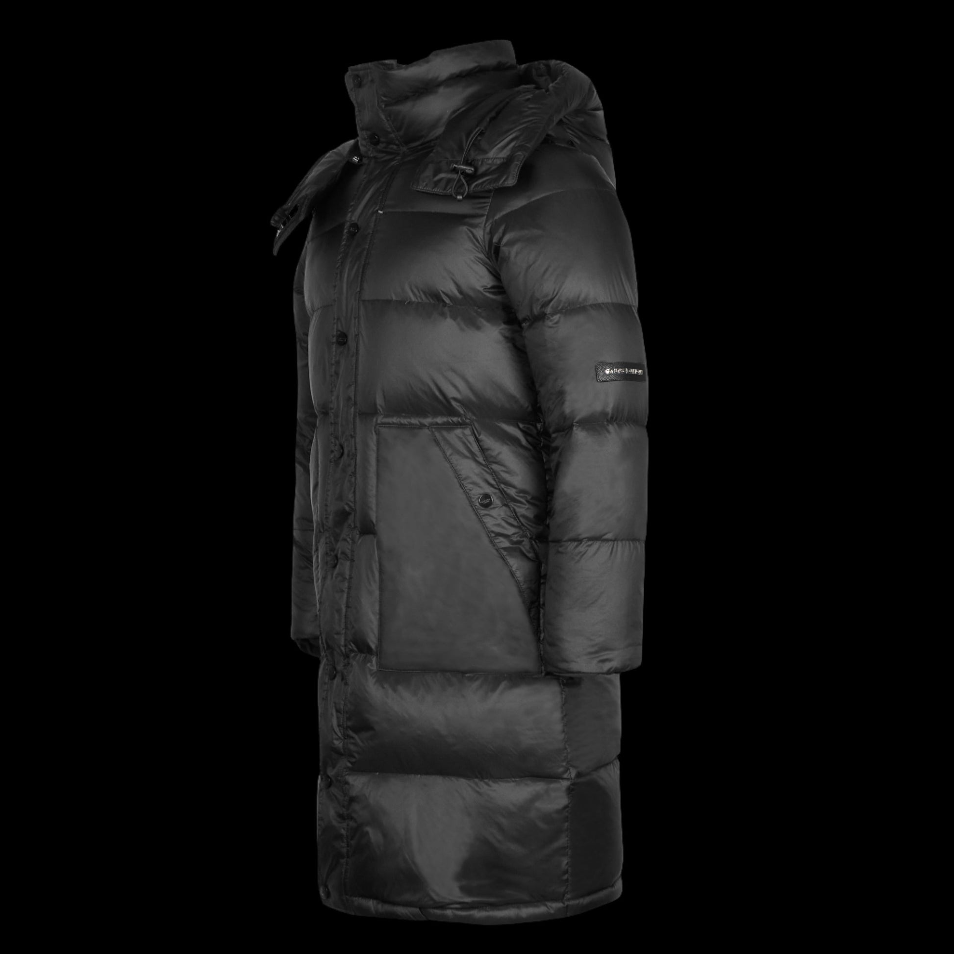 The “Street Sweeper” Black Puffer Down Trench Jacket
