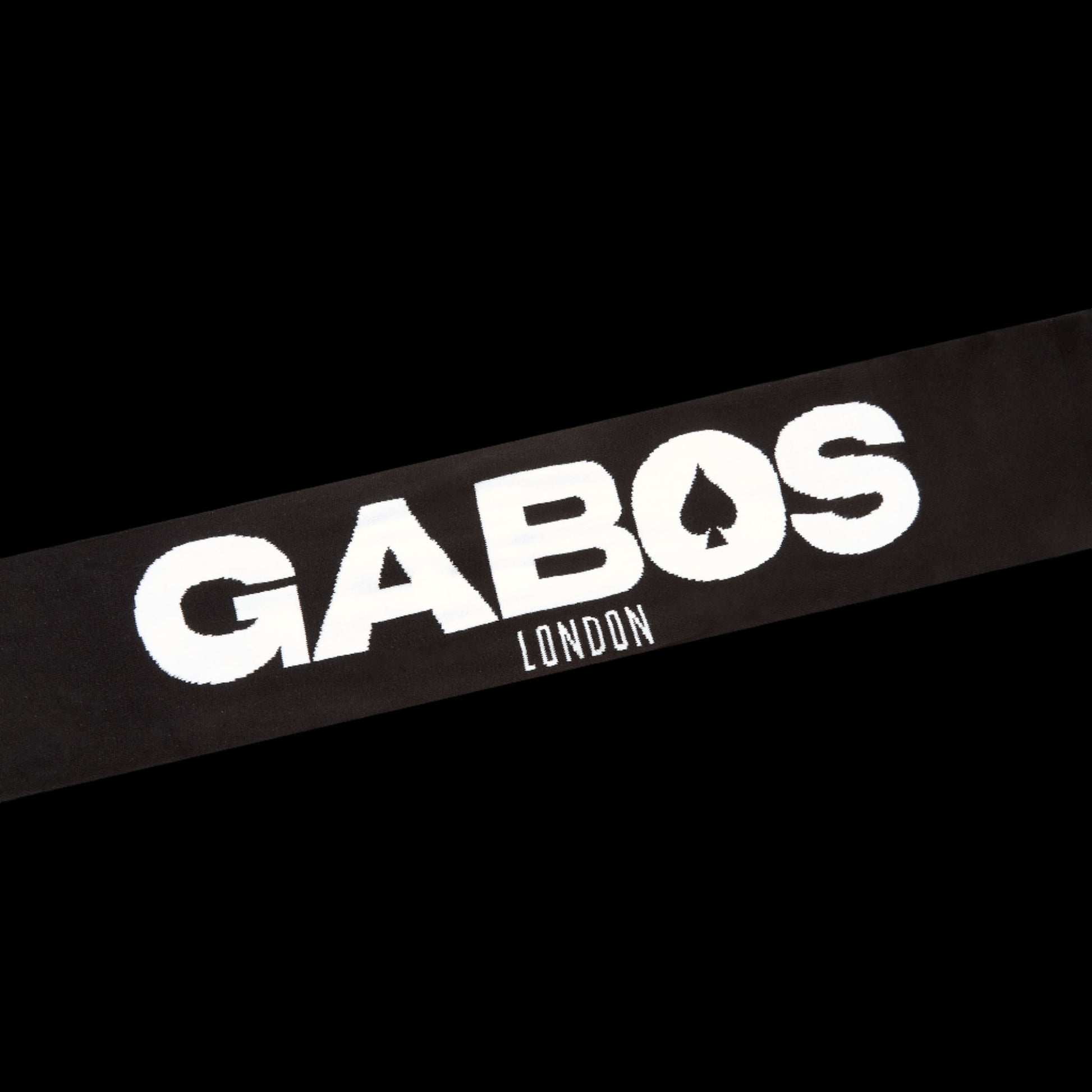 White & Black Gabos Large Print Scarf