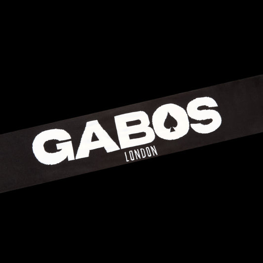 White & Black Gabos Large Print Scarf