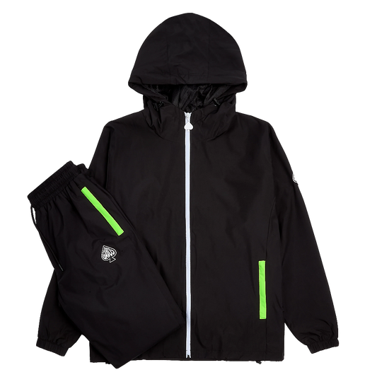 3-PIECE Technical Windbreaker Tracksuit Set Neon Green