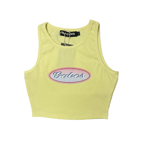 Yellow "Sunset" Crop Vest