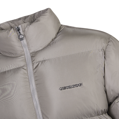 The BOSS Metallic Grey Puffer Jacket